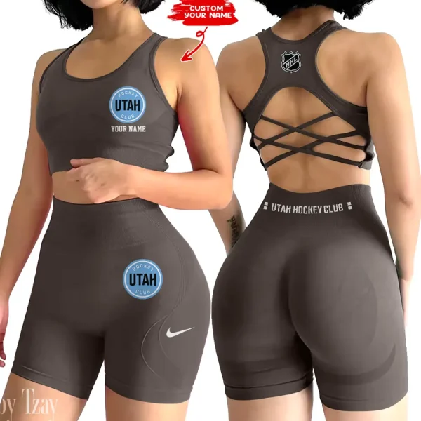 Utah Hockey Club NHL High-Waist Fitness Set Women's Butt Lifting Yoga Clothes ANZ2PWSYS123 - Image 2