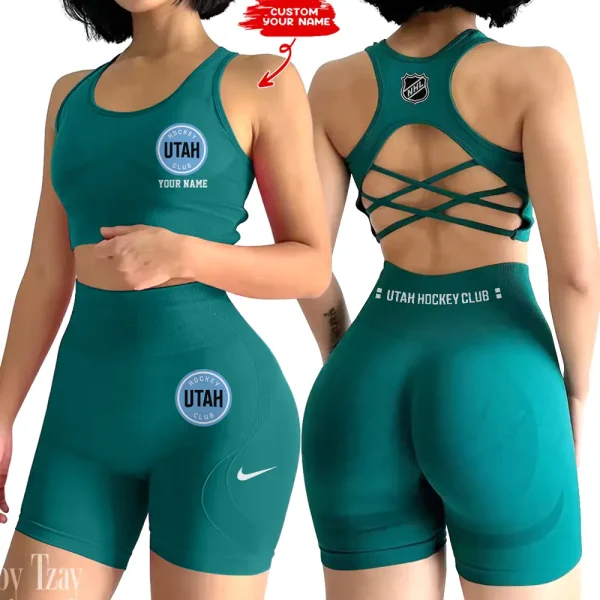 Utah Hockey Club NHL High-Waist Fitness Set Women's Butt Lifting Yoga Clothes ANZ2PWSYS123 - Image 3