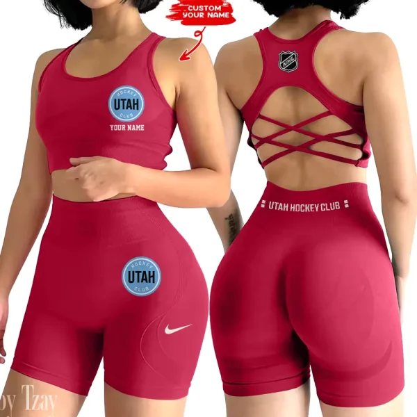 Utah Hockey Club NHL High-Waist Fitness Set Women's Butt Lifting Yoga Clothes ANZ2PWSYS123 - Image 4