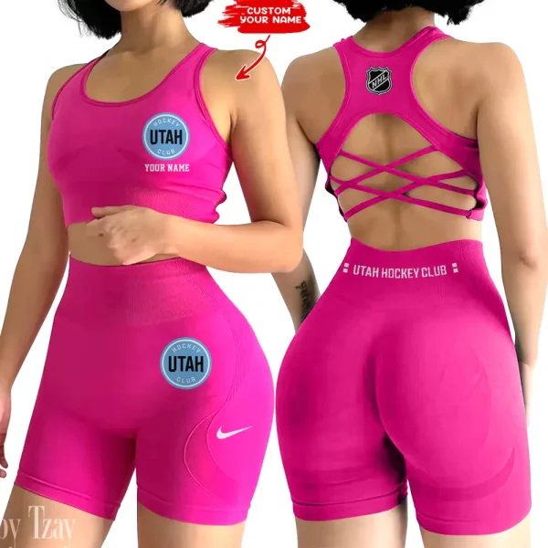 Utah Hockey Club NHL High-Waist Fitness Set Women's Butt Lifting Yoga Clothes ANZ2PWSYS123 - Image 6