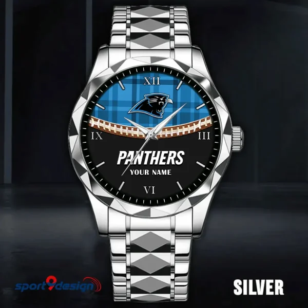 Carolina Panthers Men Watch Classic Business Calendar Week Stainless Steel Waterproof MTTDMW357 - Image 4