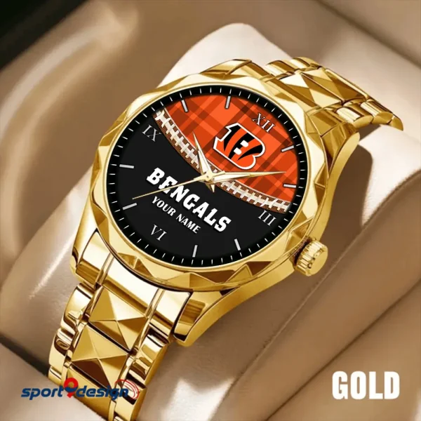 Cincinnati Bengals Men Watch Classic Business Calendar Week Stainless Steel Waterproof MTTDMW359 - Image 4