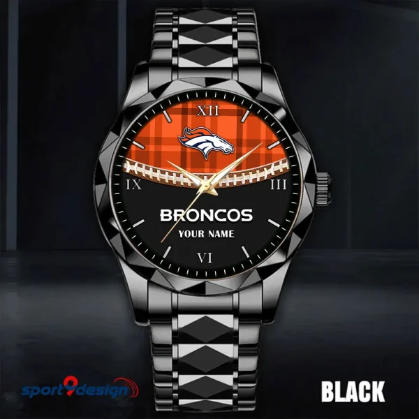 Denver Broncos Men Watch Classic Business Calendar Week Stainless Steel Waterproof MTTDMW362 - Image 2