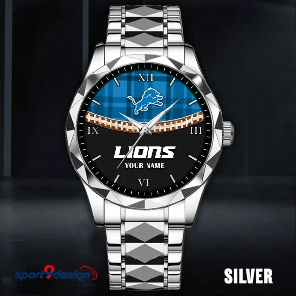 Detroit Lions Men Watch Classic Business Calendar Week Stainless Steel Waterproof MTTDMW363 - Image 4