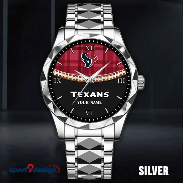 Houston Texans Men Watch Classic Business Calendar Week Stainless Steel Waterproof MTTDMW365 - Image 3