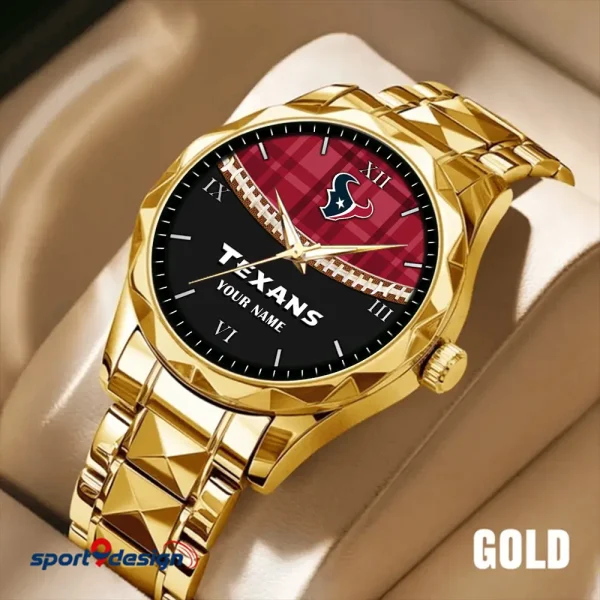 Houston Texans Men Watch Classic Business Calendar Week Stainless Steel Waterproof MTTDMW365 - Image 4