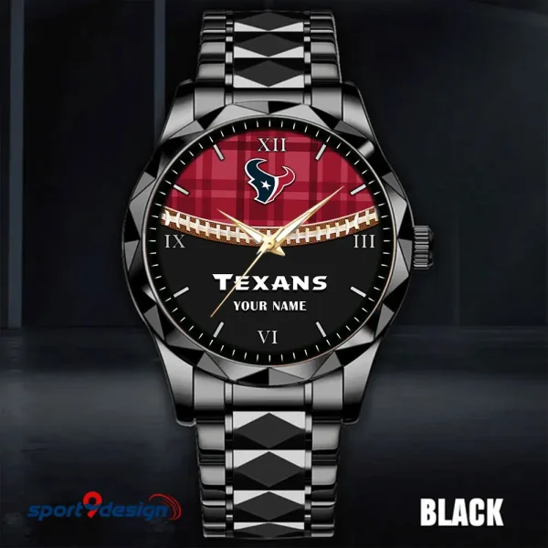 Houston Texans Men Watch Classic Business Calendar Week Stainless Steel Waterproof MTTDMW365 - Image 5