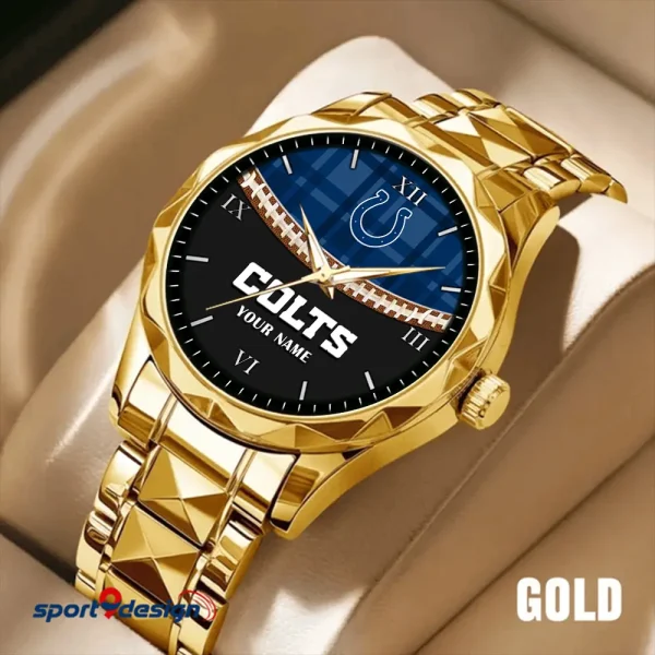 Indianapolis Colts Men Watch Classic Business Calendar Week Stainless Steel Waterproof MTTDMW366 - Image 5