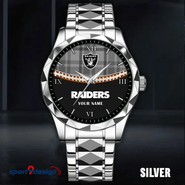Las Vegas Raiders Men Watch Classic Business Calendar Week Stainless Steel Waterproof MTTDMW369 - Image 3