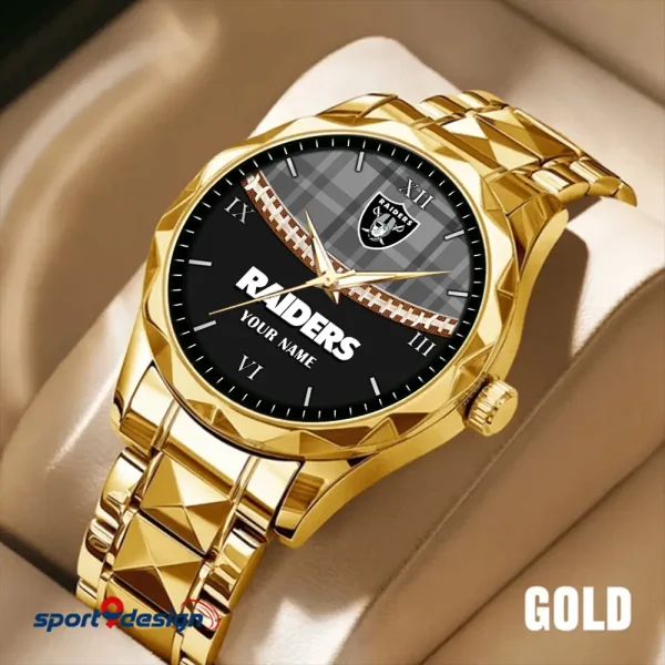Las Vegas Raiders Men Watch Classic Business Calendar Week Stainless Steel Waterproof MTTDMW369 - Image 4
