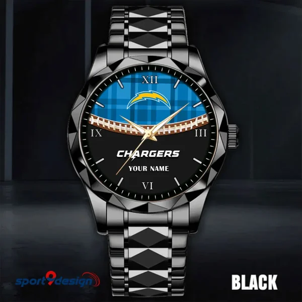 Los Angeles Chargers Men Watch Classic Business Calendar Week Stainless Steel Waterproof MTTDMW370 - Image 2