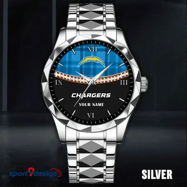 Los Angeles Chargers Men Watch Classic Business Calendar Week Stainless Steel Waterproof MTTDMW370 - Image 4