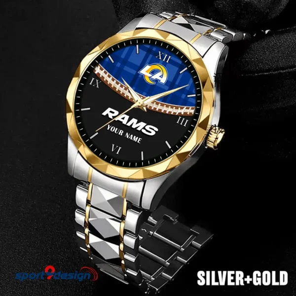 Los Angeles Rams Men Watch Classic Business Calendar Week Stainless Steel Waterproof MTTDMW371
