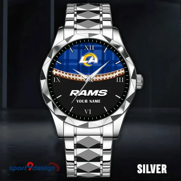 Los Angeles Rams Men Watch Classic Business Calendar Week Stainless Steel Waterproof MTTDMW371 - Image 3