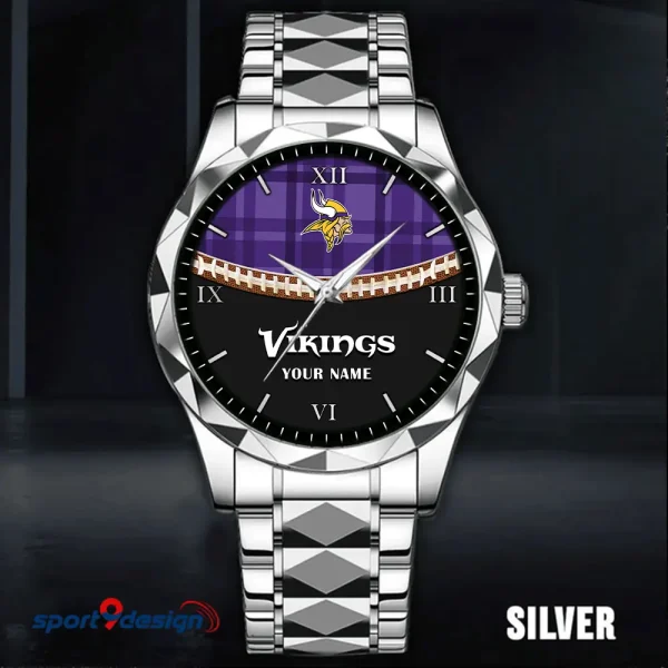 Minnesota Vikings Men Watch Classic Business Calendar Week Stainless Steel Waterproof MTTDMW373 - Image 4