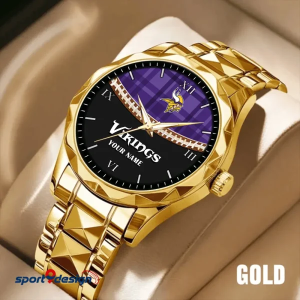 Minnesota Vikings Men Watch Classic Business Calendar Week Stainless Steel Waterproof MTTDMW373 - Image 5