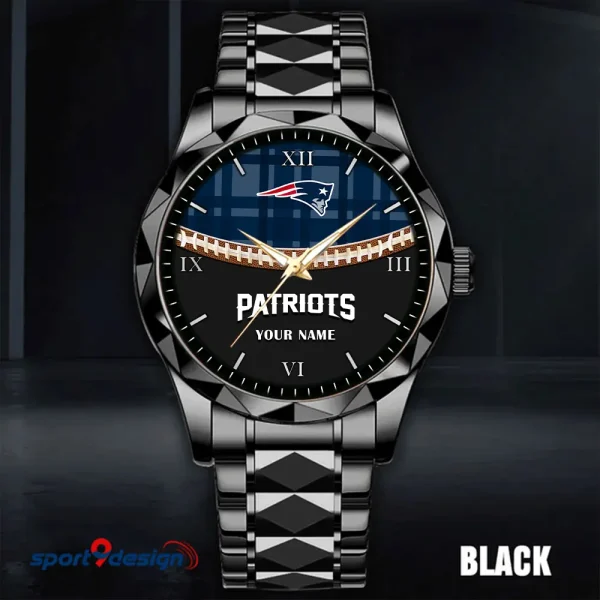 New England Patriots Men Watch Classic Business Calendar Week Stainless Steel Waterproof MTTDMW374 - Image 2