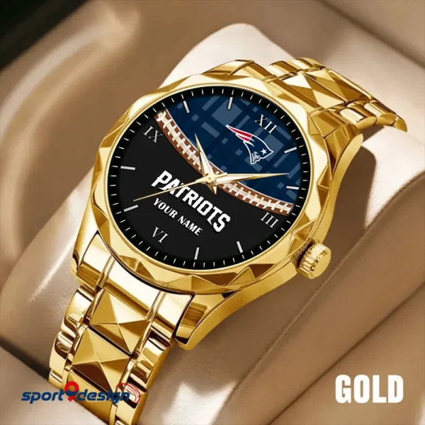 New England Patriots Men Watch Classic Business Calendar Week Stainless Steel Waterproof MTTDMW374 - Image 3