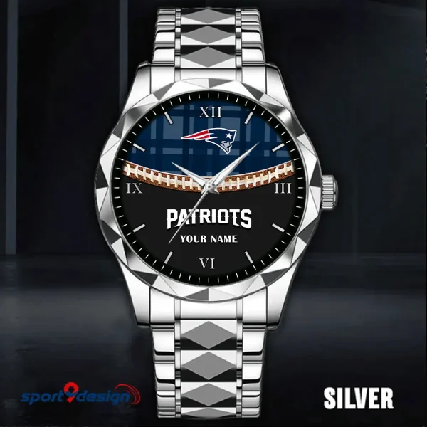 New England Patriots Men Watch Classic Business Calendar Week Stainless Steel Waterproof MTTDMW374 - Image 4