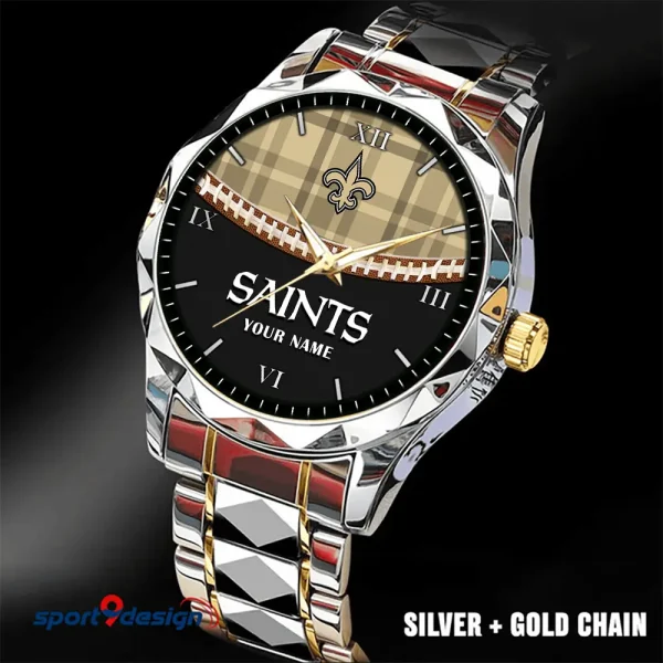 New Orleans Saints Men Watch Classic Business Calendar Week Stainless Steel Waterproof MTTDMW375 - Image 3