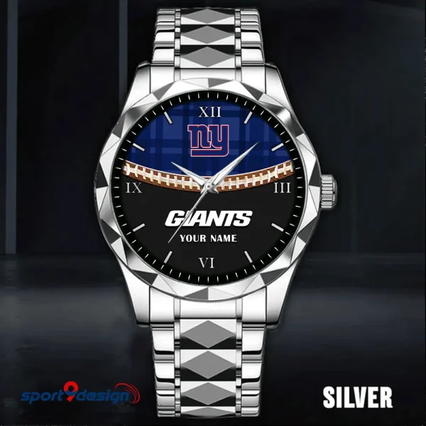 New York Giants Men Watch Classic Business Calendar Week Stainless Steel Waterproof MTTDMW376 - Image 2