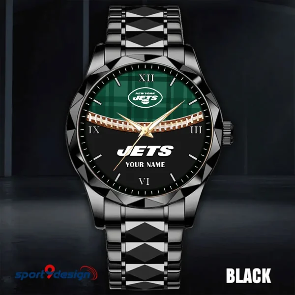 New York Jets Men Watch Classic Business Calendar Week Stainless Steel Waterproof MTTDMW377 - Image 2