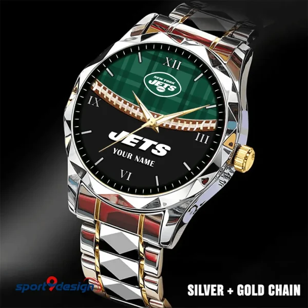 New York Jets Men Watch Classic Business Calendar Week Stainless Steel Waterproof MTTDMW377 - Image 5