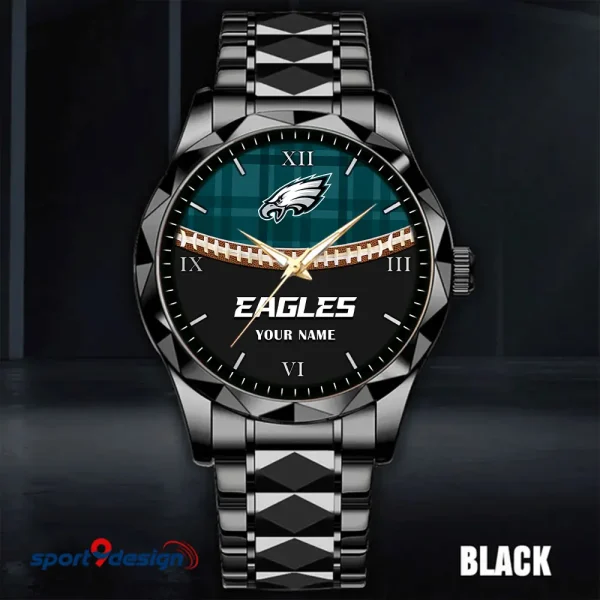 Philadelphia Eagles Men Watch Classic Business Calendar Week Stainless Steel Waterproof MTTDMW378 - Image 2