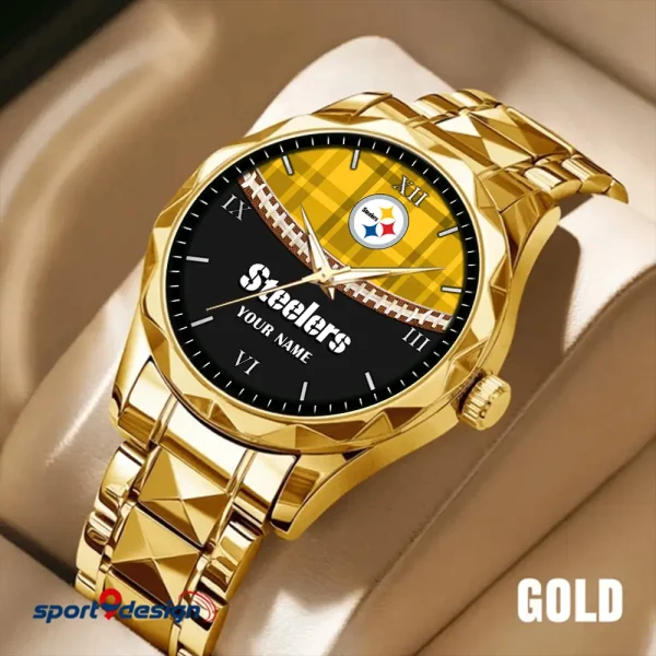 Pittsburgh Steelers Men Watch Classic Business Calendar Week Stainless Steel Waterproof MTTDMW379 - Image 3