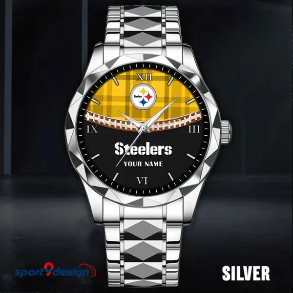 Pittsburgh Steelers Men Watch Classic Business Calendar Week Stainless Steel Waterproof MTTDMW379 - Image 5