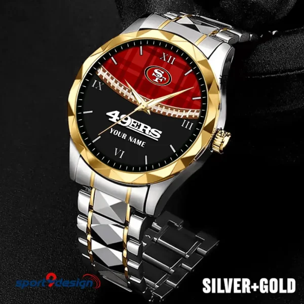 San Francisco 49ers Men Watch Classic Business Calendar Week Stainless Steel Waterproof MTTDMW380