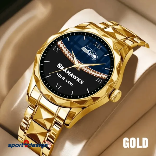 Seattle Seahawks Men Watch Classic Business Calendar Week Stainless Steel Waterproof MTTDMW381 - Image 4