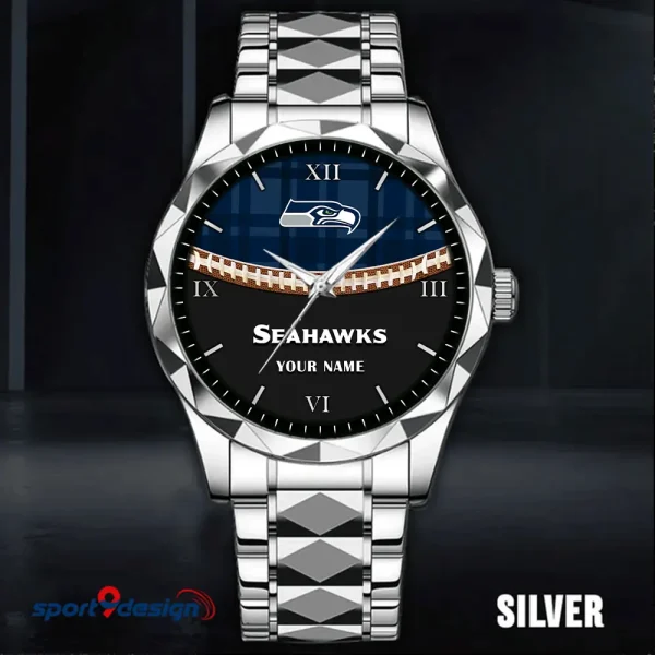 Seattle Seahawks Men Watch Classic Business Calendar Week Stainless Steel Waterproof MTTDMW381 - Image 5