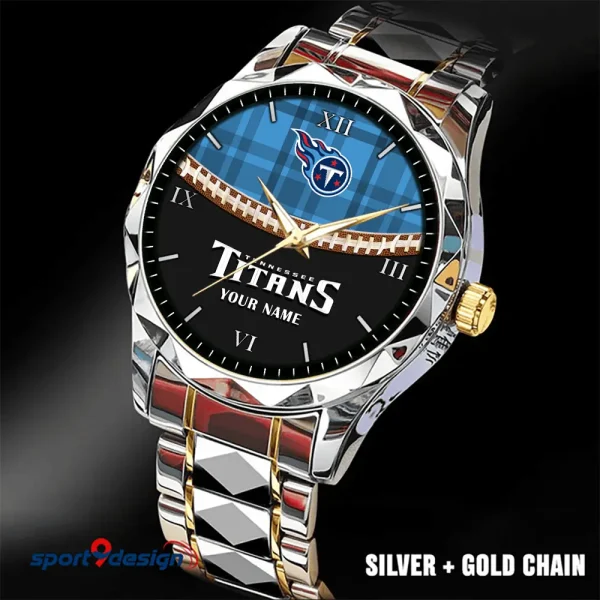 Tennessee Titans Men Watch Classic Business Calendar Week Stainless Steel Waterproof MTTDMW383 - Image 2