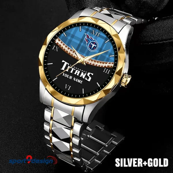 Tennessee Titans Men Watch Classic Business Calendar Week Stainless Steel Waterproof MTTDMW383