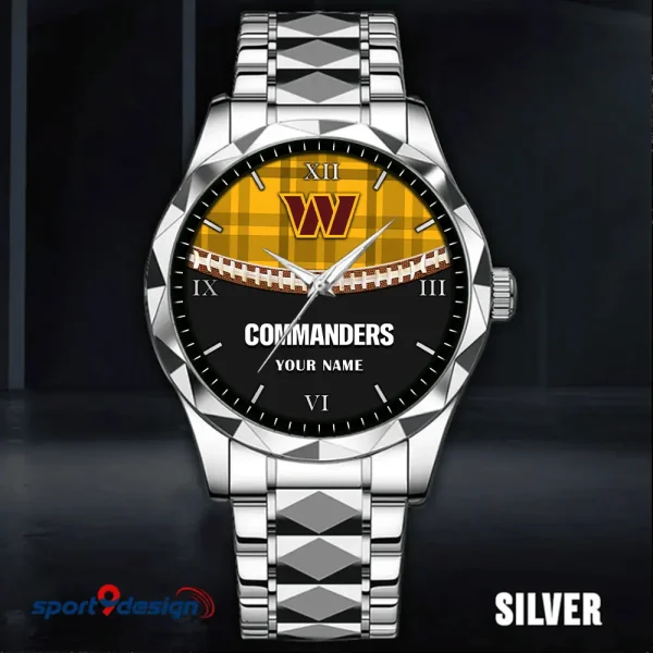 Washington Commanders Men Watch Classic Business Calendar Week Stainless Steel Waterproof MTTDMW384 - Image 2