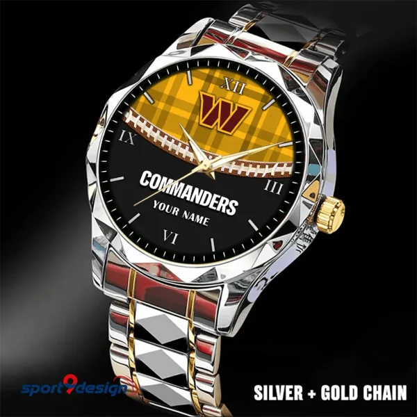 Washington Commanders Men Watch Classic Business Calendar Week Stainless Steel Waterproof MTTDMW384 - Image 5