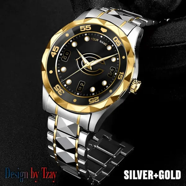 Chicago Bears Men Watch Classic Business Calendar Week Stainless Steel Waterproof MTTDMW390