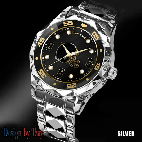 Cleveland Browns Men Watch Classic Business Calendar Week Stainless Steel Waterproof MTTDMW392 - Image 4