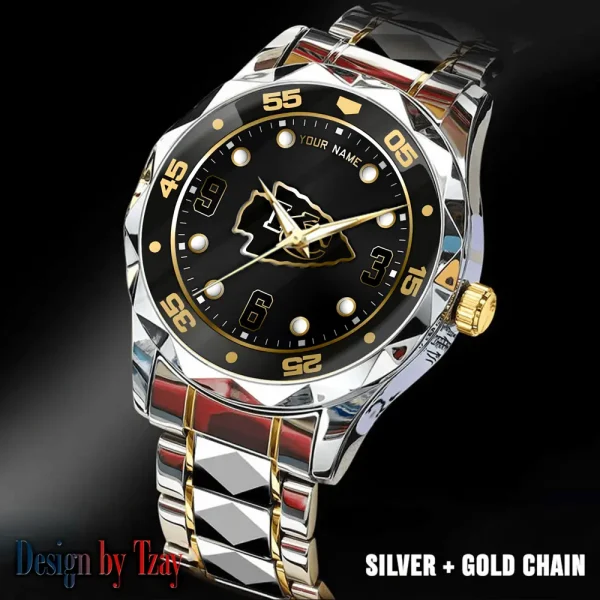 Kansas City Chiefs Men Watch Classic Business Calendar Week Stainless Steel Waterproof MTTDMW400 - Image 2