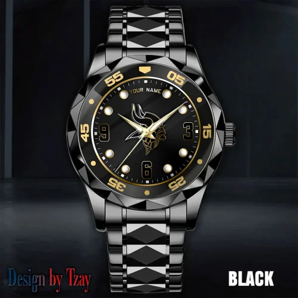 Minnesota Vikings Men Watch Classic Business Calendar Week Stainless Steel Waterproof MTTDMW405 - Image 4