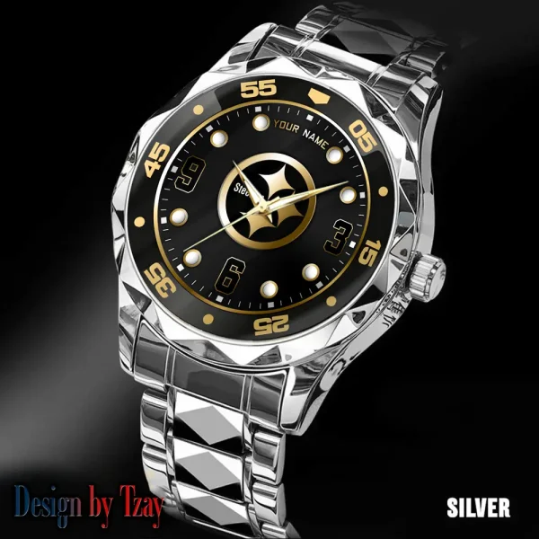 Pittsburgh Steelers Men Watch Classic Business Calendar Week Stainless Steel Waterproof MTTDMW411 - Image 3