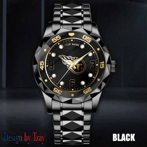 Tennessee Titans Men Watch Classic Business Calendar Week Stainless Steel Waterproof MTTDMW415 - Image 3