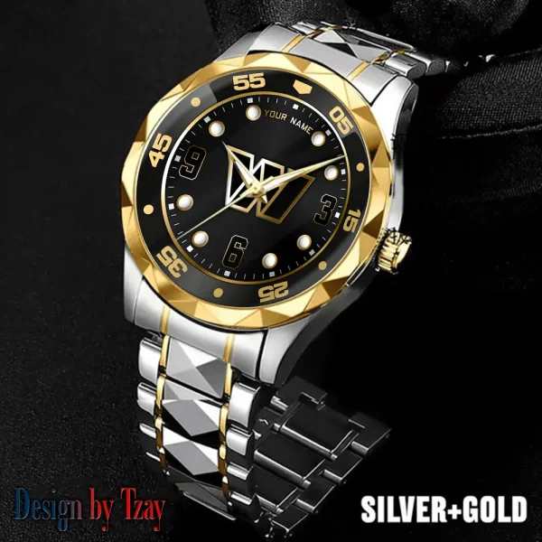 Washington Commanders Men Watch Classic Business Calendar Week Stainless Steel Waterproof MTTDMW416