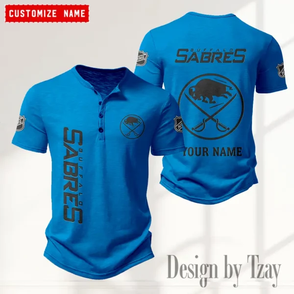 Buffalo Sabres NHL Men’s Button Designer T-Shirts New Fashion 2025 ANZMBHCTS099 - Image 3
