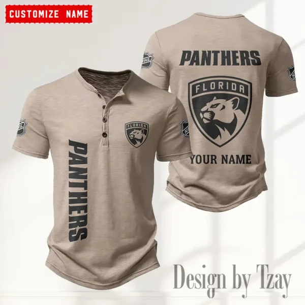 Florida Panthers NHL Men’s Button Designer T-Shirts New Fashion 2025 ANZMBHCTS108 - Image 2