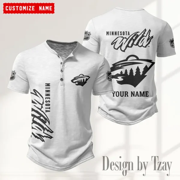 Minnesota Wild NHL Men’s Button Designer T-Shirts New Fashion 2025 ANZMBHCTS110 - Image 3