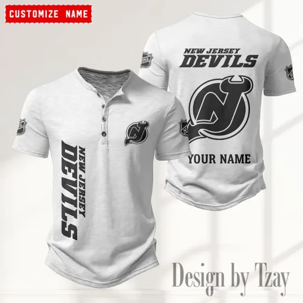 New Jersey Devils NHL Men’s Button Designer T-Shirts New Fashion 2025 ANZMBHCTS113