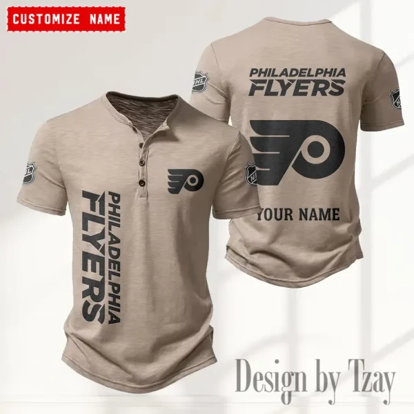 Philadelphia Flyers NHL Men’s Button Designer T-Shirts New Fashion 2025 ANZMBHCTS117 - Image 4