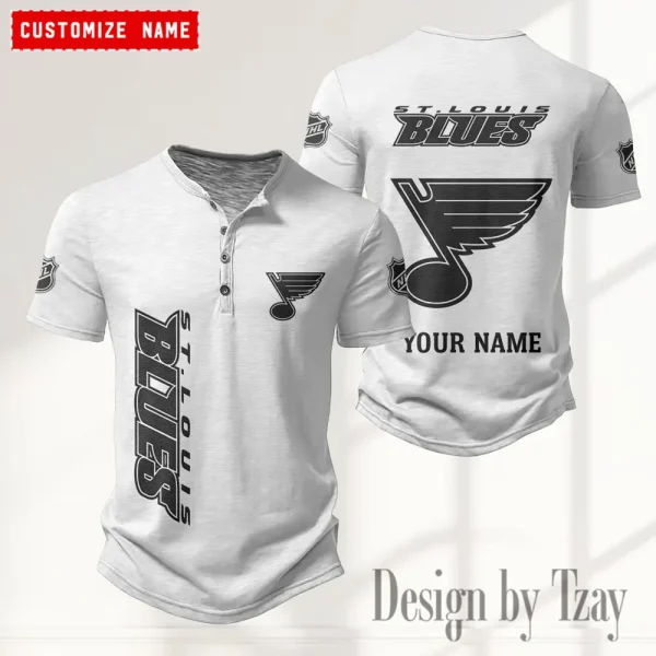 St Louis Blues NHL Men’s Button Designer T-Shirts New Fashion 2025 ANZMBHCTS121 - Image 4